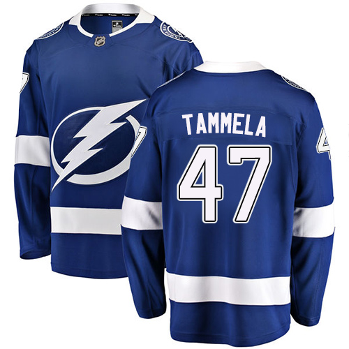 Herren Tampa Bay Lightning Eishockey Trikot Jonne Tammela #47 Breakaway Königsblau Fanatics Branded Heim